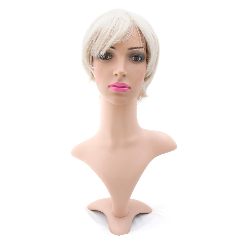 Short blonde wig