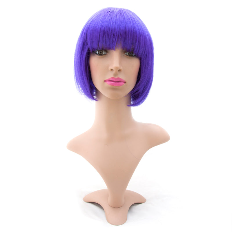Purple bob wig